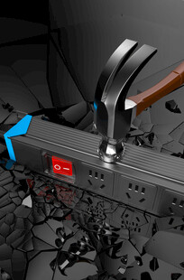 锤击插排外壳建模渲染