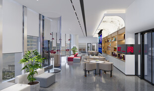 休闲区书吧效果图