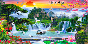 山水画旭日东升