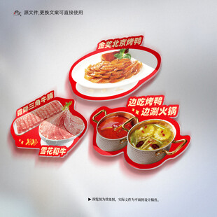 烤鸭产品异形牌