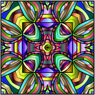 彩色渐变教堂玻璃