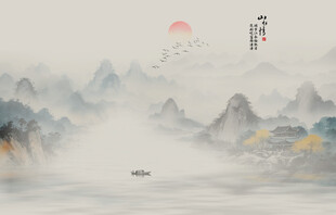 新中式电视山水画