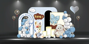 蓝色宝宝生日宴设计