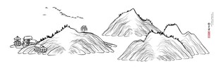 山水水墨画