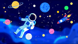 星空儿童房背景