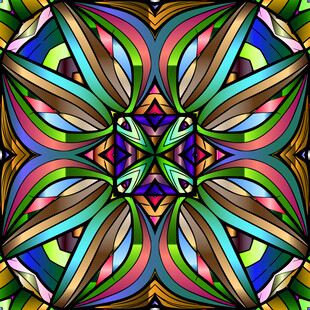 教堂玻璃彩色渐变图案