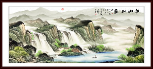 大堂山水画