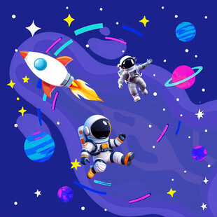 卡通宇航员
