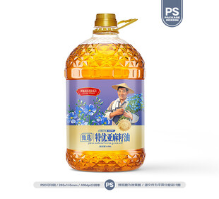 亚麻籽油包装 胡麻油标签