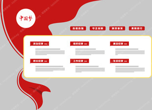 党的六项纪律展板