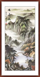 国画江山如画大厅山水画