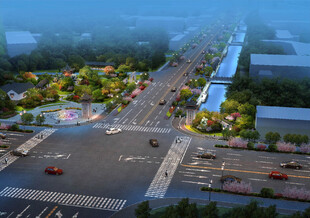 古建鸟瞰效果图