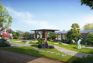 日式庭院效果图