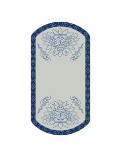 花朵团花花纹彩画边纹图案