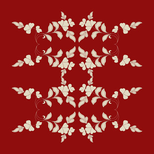 服饰花纹花边折枝花图案背景