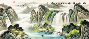 山水风景画客厅山水画