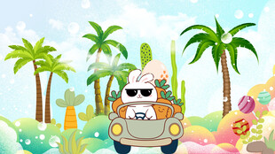 卡通儿童房背景墙