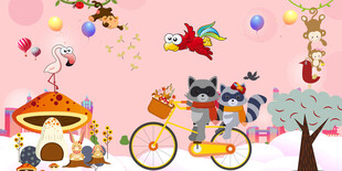 卡通儿童房背景