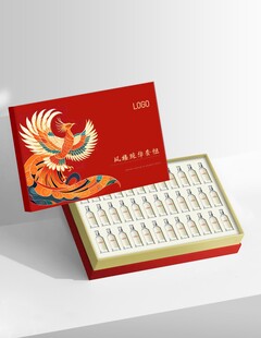 中式凤凰图案精美礼盒