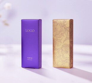 紫色与金色精致包装盒