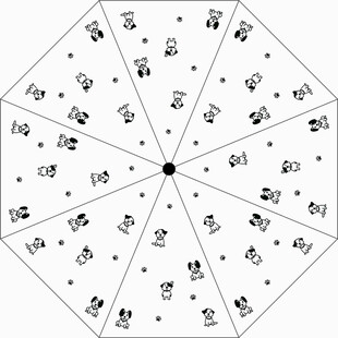 雨伞扇面图案设计