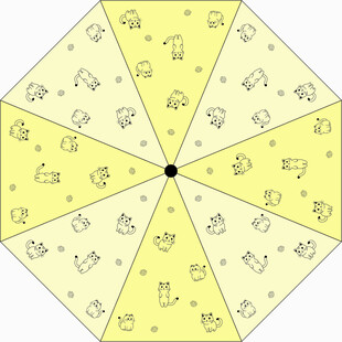 卡通图案黄色儿童雨伞