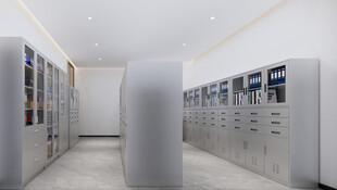 现代风格的储物柜存放空间