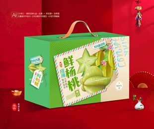 杨桃包装 五敛子礼盒