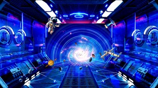 未来科幻风的科技隧道场景