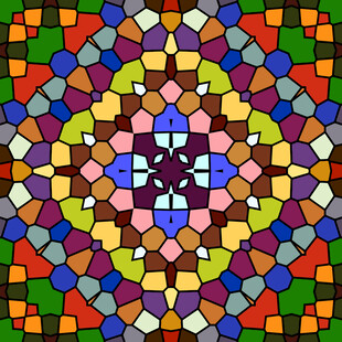 彩色几何图案马赛克艺术