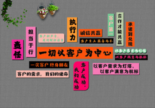 指示牌 公司文化 网红背景墙