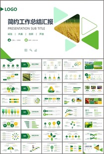 绿色农业产业总结计划ppt模板