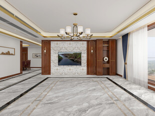 豪华大气的室内走廊空间