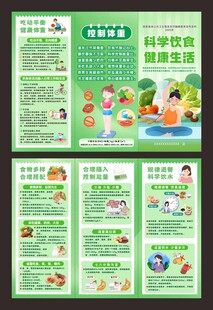 科学饮食健康生活折页
