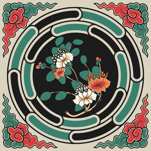 蔚县灵岩寺天花彩绘系列