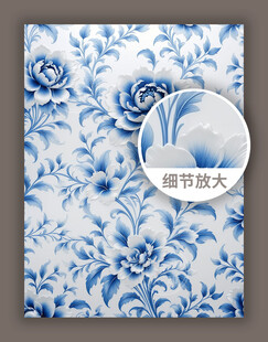 中式古典传统青花素雅图案