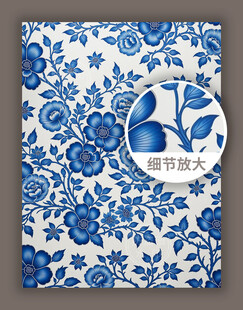 中式传统古典青花图案