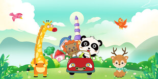 卡通游乐园背景墙