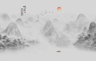 水墨山水画