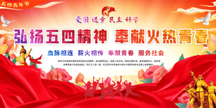 五四青年宣传展板