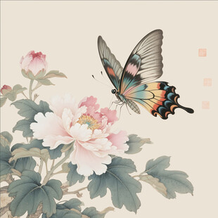蝶恋花水墨画素材-蝶恋花水墨画图片-蝶恋花水墨画设计模板-昵图网
