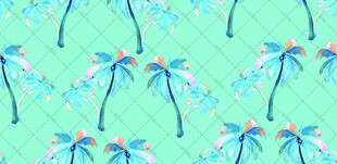 热带风情棕榈树图案背景