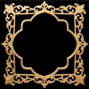 金色华丽装饰边框图案