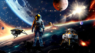 科幻太空宇航员