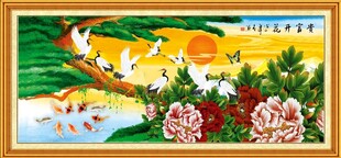 花开富贵九鱼图