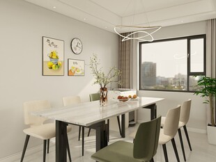 现代简约风餐厅室内场景