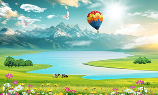 蓝天白云大草原