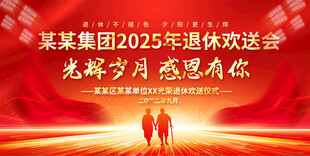 退休欢送会展板背景