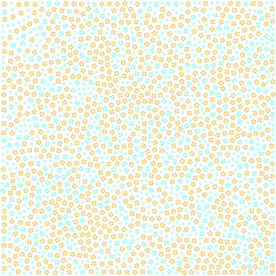 淡蓝底色点缀黄色小图案