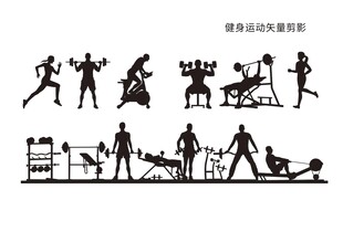 健身房运动剪影